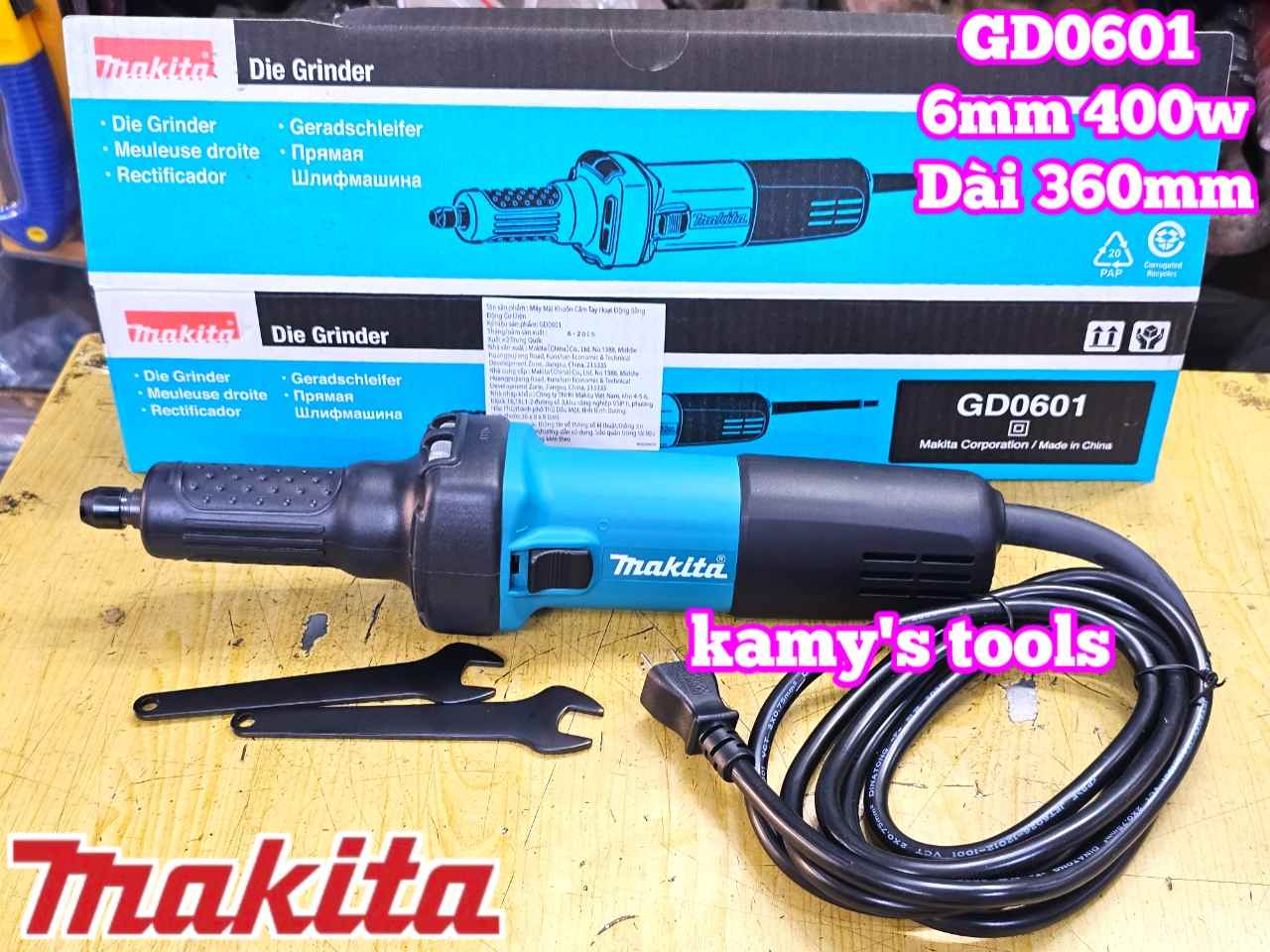 Máy mài khuôn 6mm Makita GD0601 400w dài 360mm