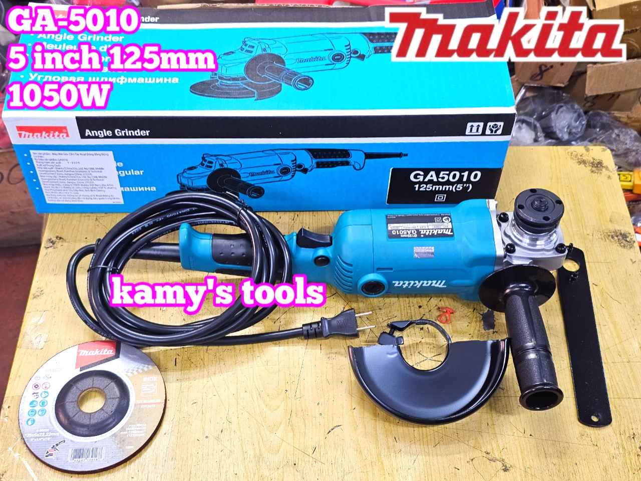 Máy mài góc 125mm Makita 1050w công tắc bóp GA5010