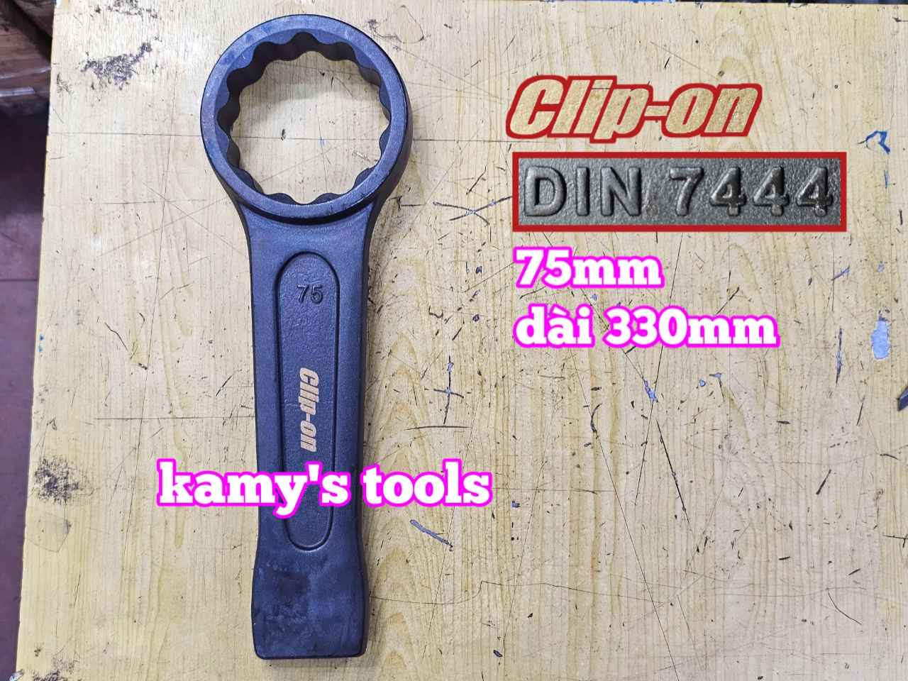 Cờ lê vòng đóng 75mm Clip-on DIN7444 CLO-22075