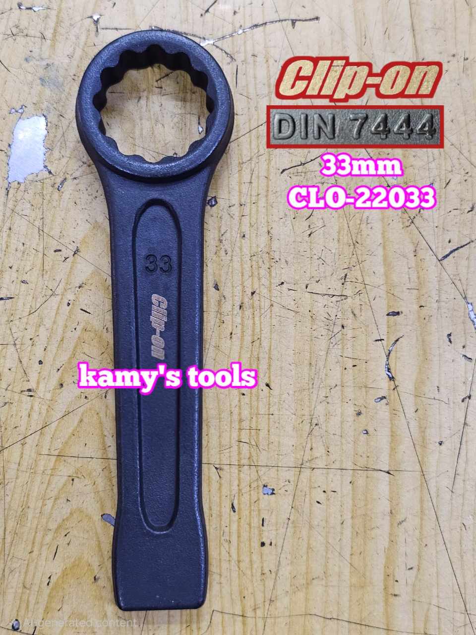 Cờ lê vòng đóng 33mm DIN7444 Clip-On CLO-22033