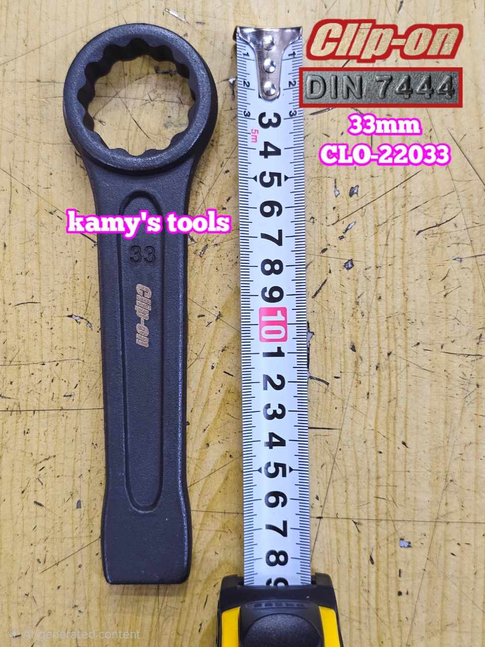 Cờ lê vòng đóng 33mm DIN7444 Clip-On CLO-22033