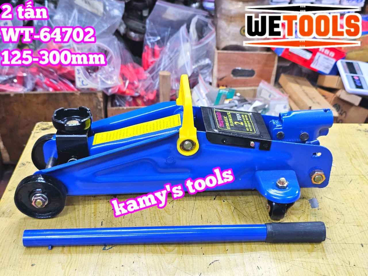 Kích đội cá sấu 2 tấn cao 125-300mm Wetools WT-64702