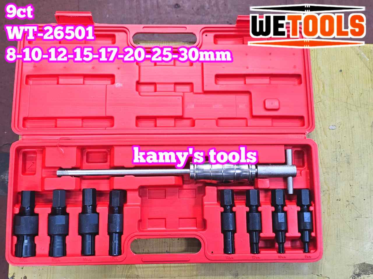 Cảo vam giật bạc đạn bi trong xe máy ô tô, bạc đạn nồi tay ga 9 chi tiết 8-30mm Wetools WT-26501