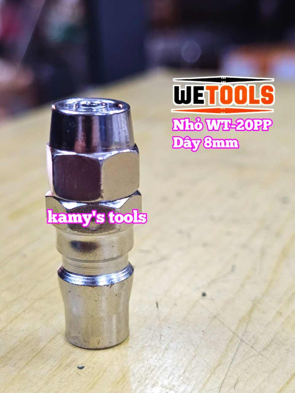 Bộ nối nhanh hơi khí nén dùng cho dây hơi 8mm 20SP 20PP Wetools WT-20PP WT-20SP