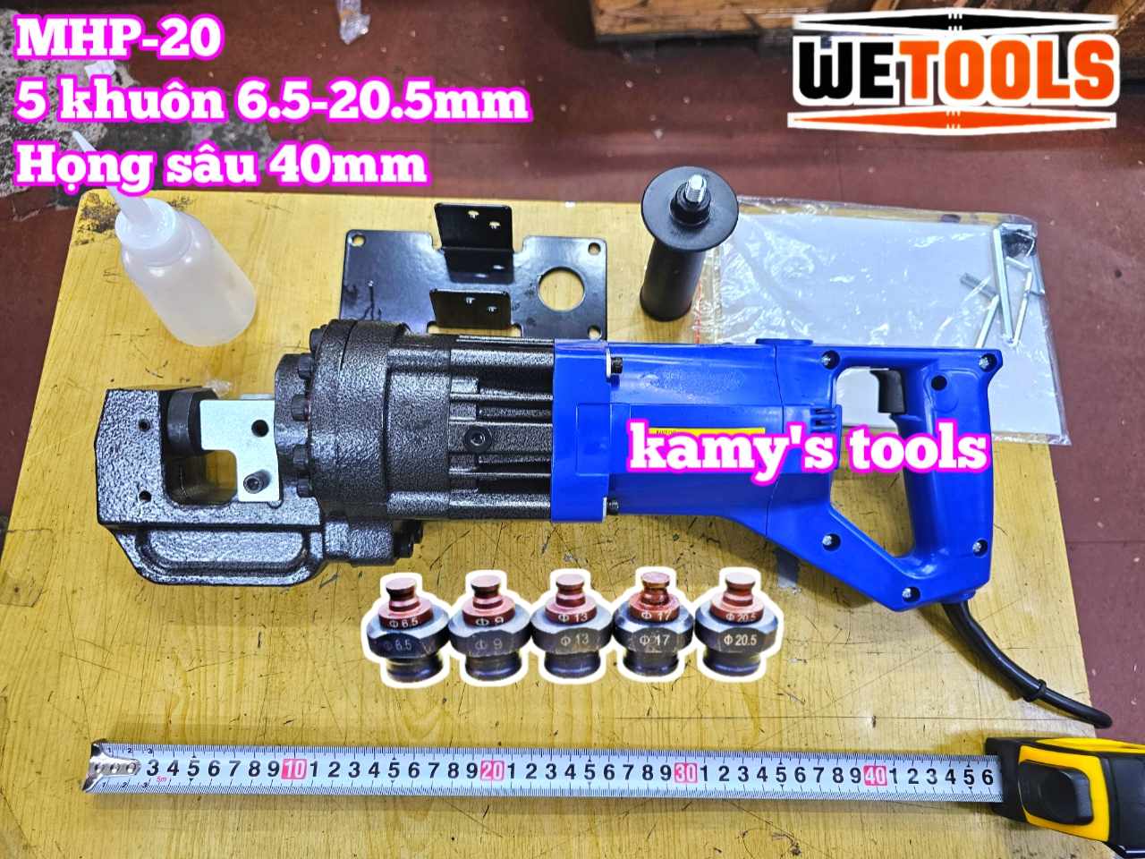 Máy đột lỗ thủy lực điện MHP-20 công suất 1300w Wetools