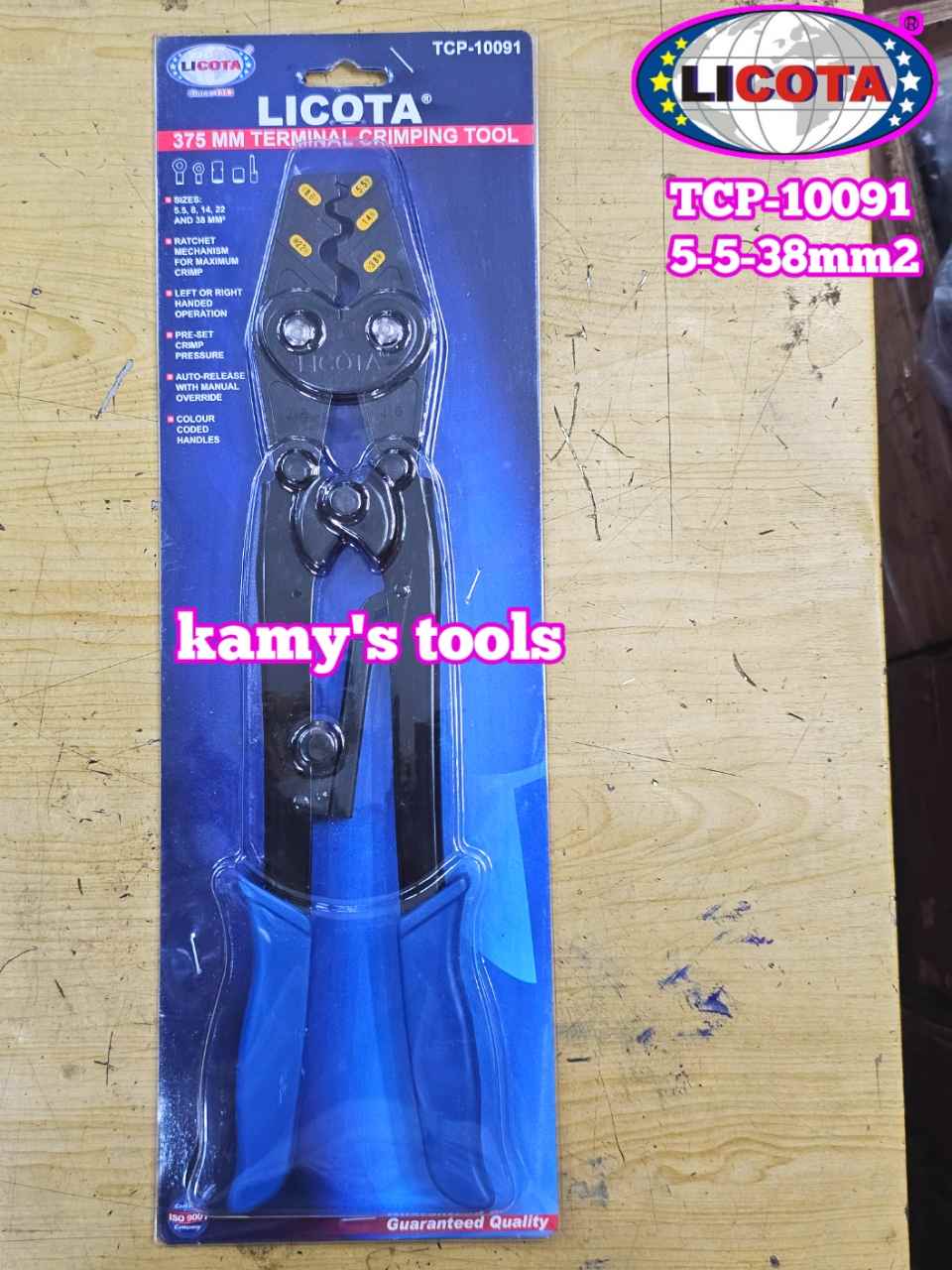 Kìm bấm cos Licota TCP-10081 dài 375mm 5.5-38mm2