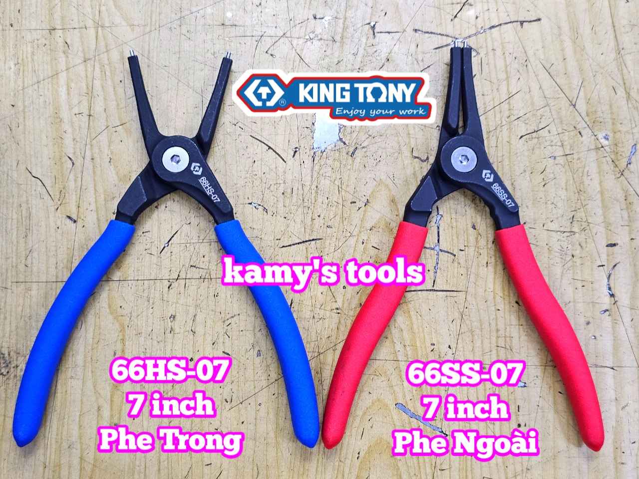 Kìm mở phe thẳng trong ngoài 7 inch Kingtony 66HS-07 66SS-07 mở phe 19-60mm