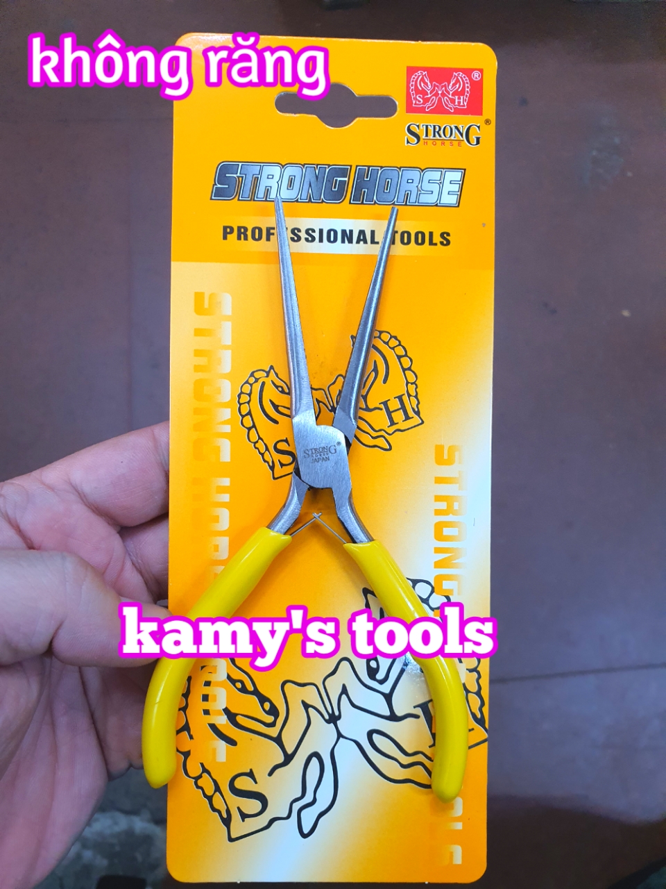 Kìm mũi nhọn không răng 145mm