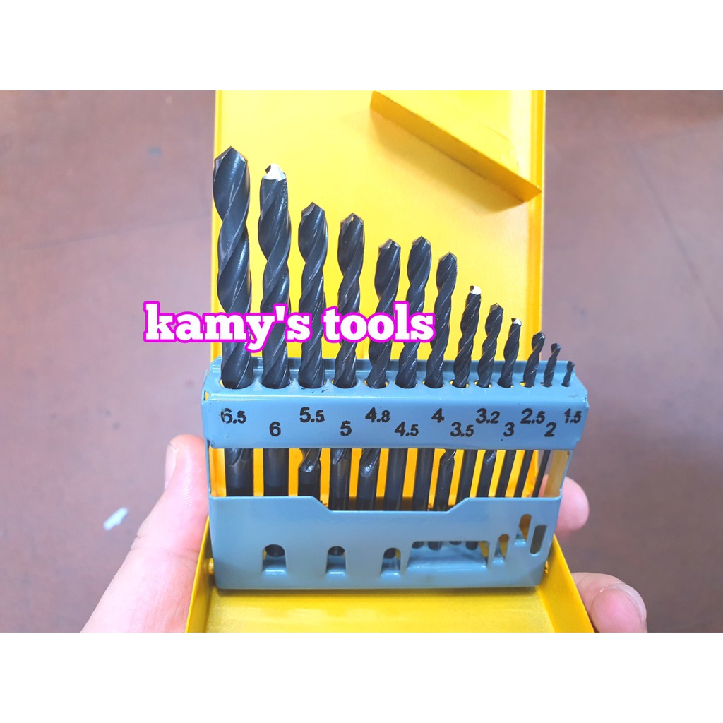 Bộ mũi khoan kim loại sắt gỗ hss 13 cây Tolsen model 75080