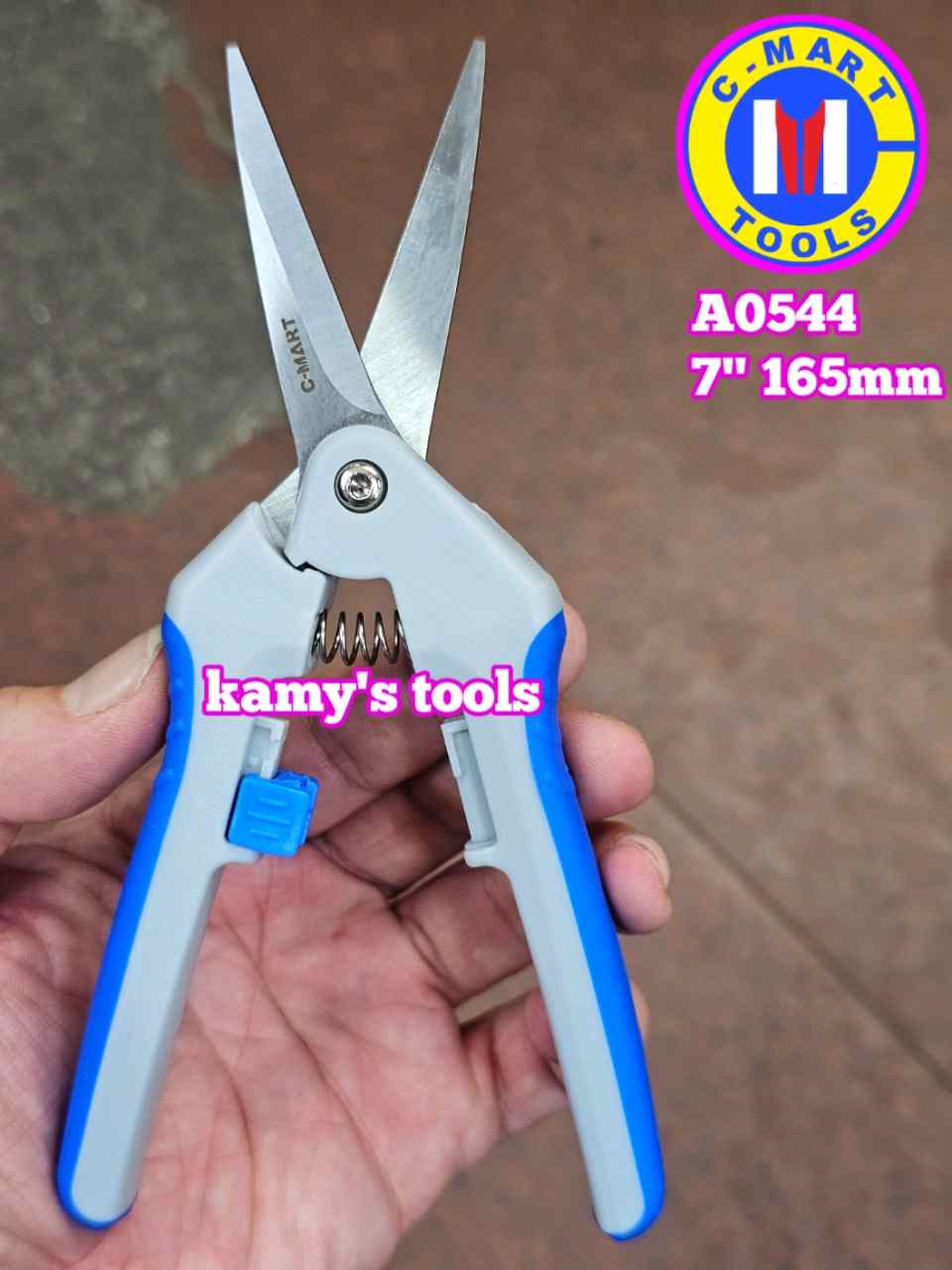 Kéo cắt cành cây mũi nhọn C-Mart A0544 7 inch 165mm