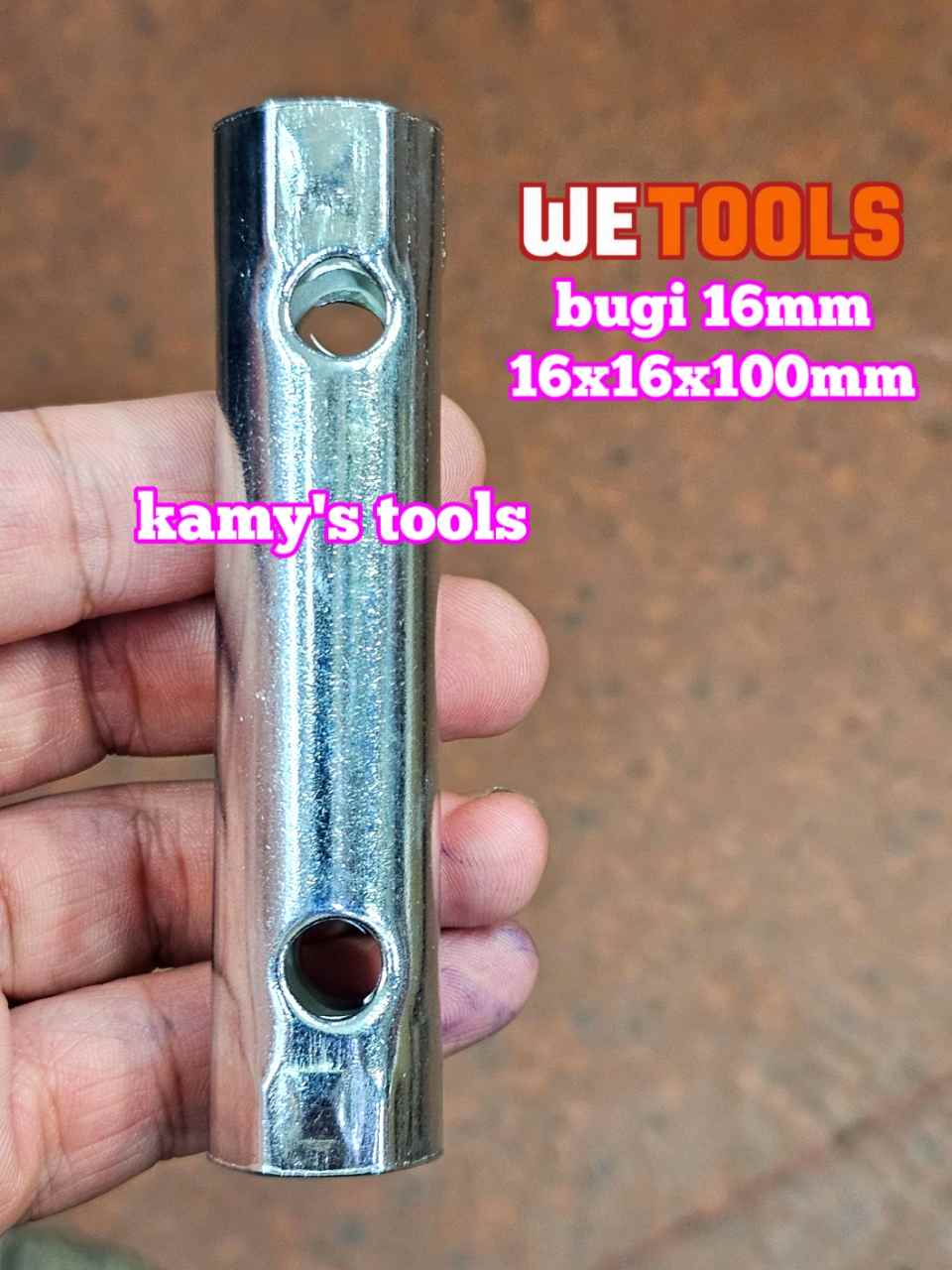 Cây cần tuýp điếu mở bugi 2 đầu 16mm không ron cao su Wetools WT-201616B