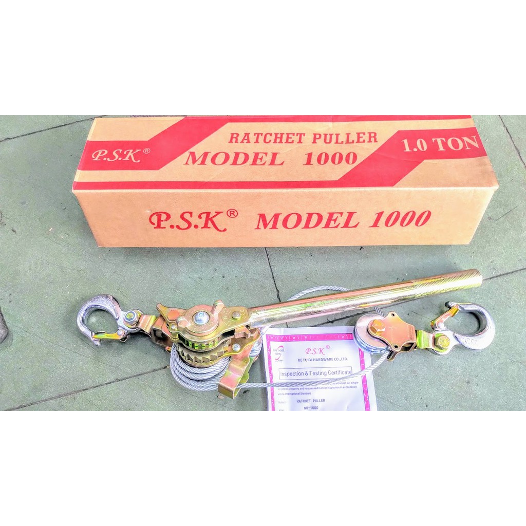 Kích Căng Cáp Psk 1 Tấn Chiều Dài Cáp 1 Mét (Pa Lăng Lắc Cáp, Lắc Cáp)