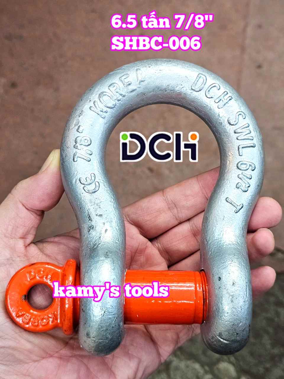 Ma ní omega chốt vặn ren SHBC-006 DCH 6.5 tấn 7/8 inch đường kính ty ren 25mm