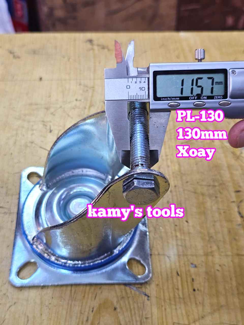 Đế càng cố định và xoay dùng cho bánh xe 130mm PL-130 Kamytools
