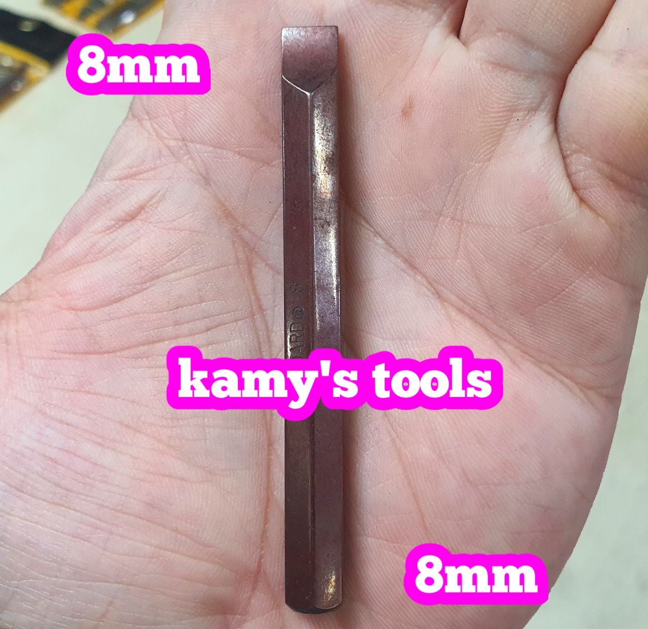 Mũi vít dẹp đóng Standard 8mm loại dài 80mm thép S2 (lẻ 1 cây)