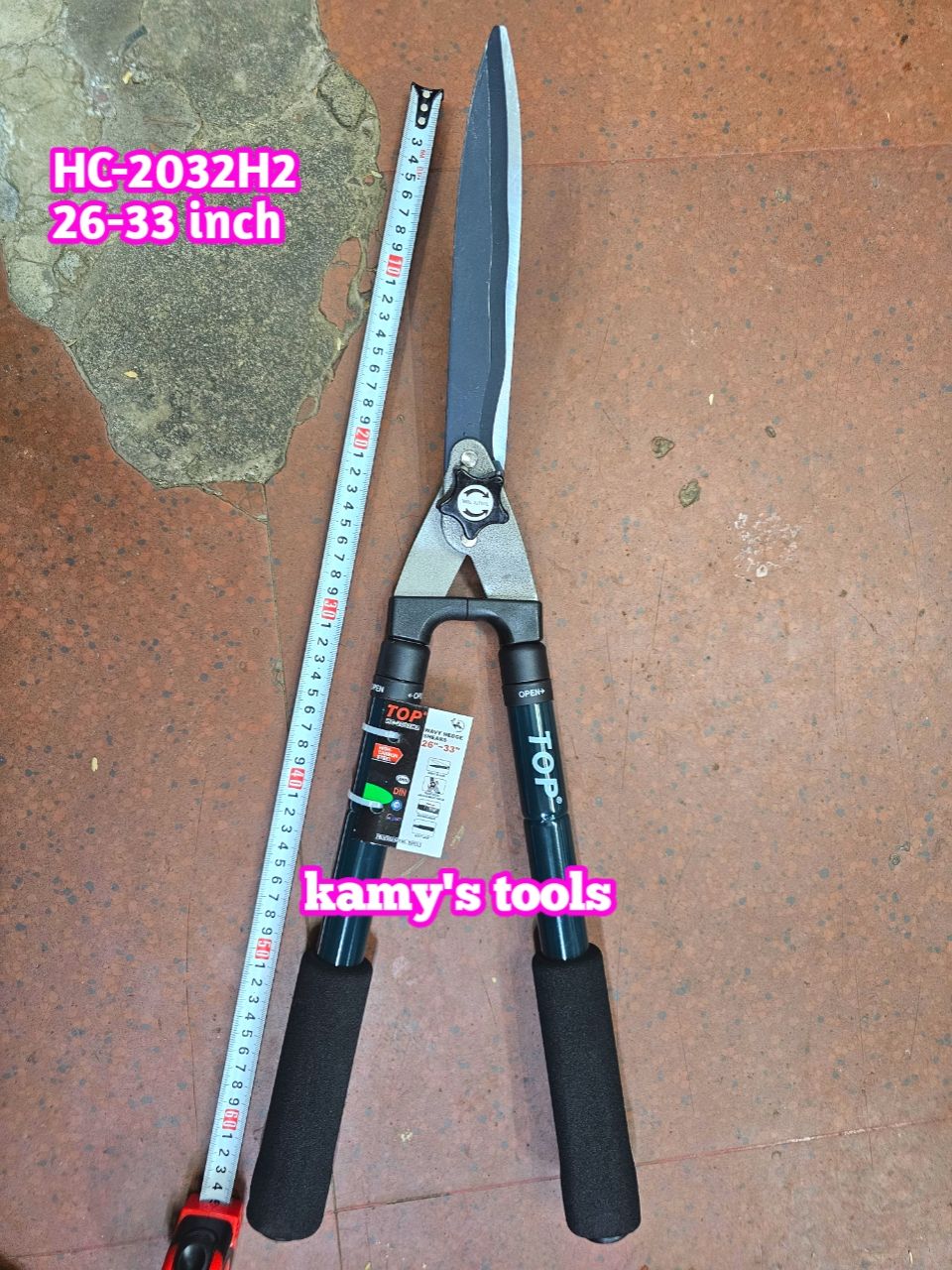 Kéo cắt tỉa hàng rào cán có tăng đơ kéo dài ngắn 26-33 inch Top HC-2032H2