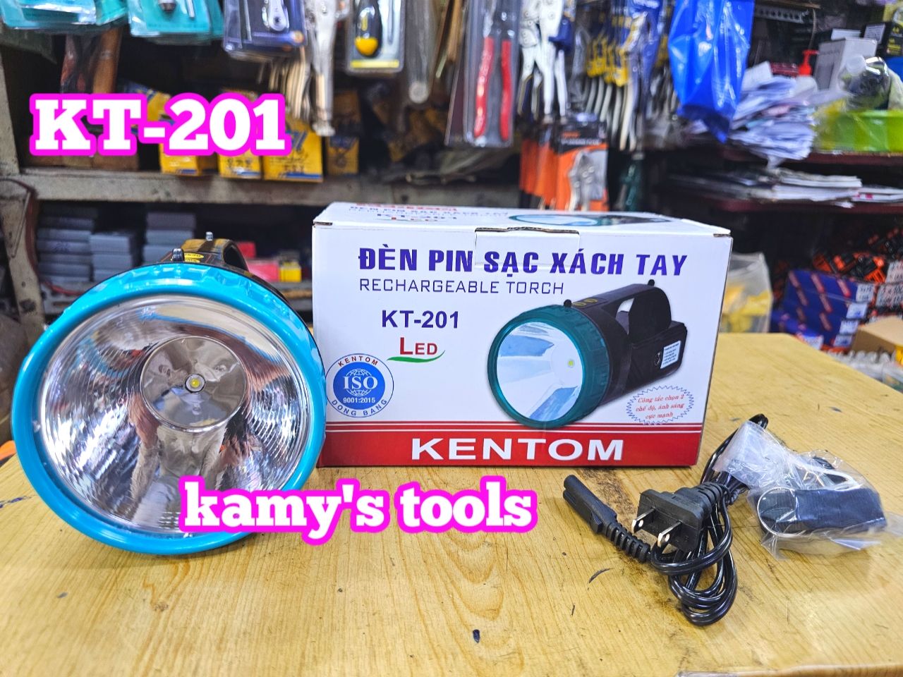 Đèn pin sạc Kentom KT-201