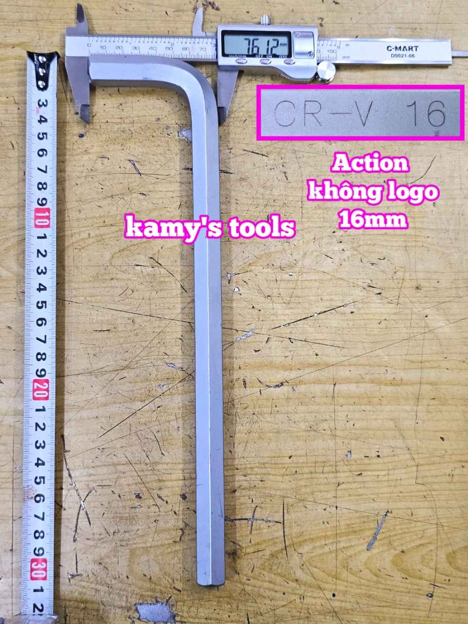 Lục giác đầu bằng 16mm Action dài 305mm ACK-62216 KHÔNG LOGO