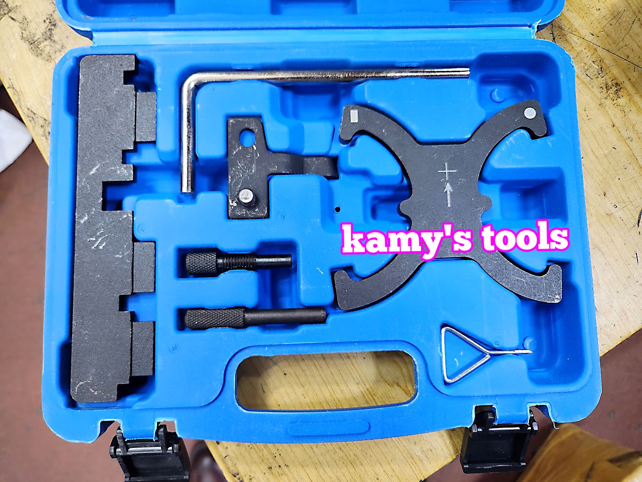 Bộ dụng cụ cân cam, dưỡng đặt cam xe Ford Ecosport Focus Fiesta Modeo Ecoboost 1.5L và 1.6L Kamytools 7 chi tiết