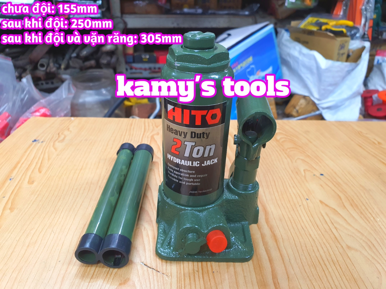 KÍCH CON ĐỘI THỦY LỰC 2 TẤN HITO (CON ĐỘI THỦY LỰC, KÍCH THỦY LỰC)