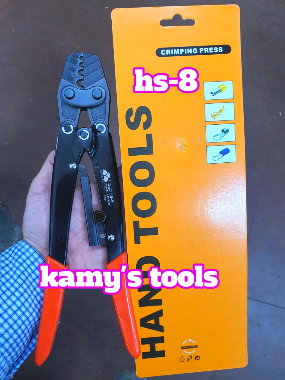 KÌM BẤM COS FASEN HS-8 1.25-8MM2 (KIỀM BẤM COS, KỀM BẤM COS)