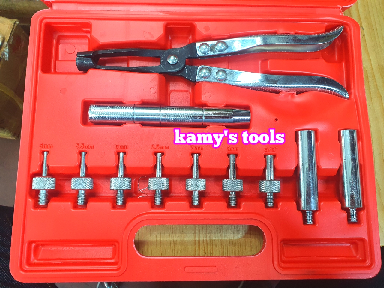 Bộ dụng cụ đóng nhổ tháo lắp phốt phớt git ô tô 11 chi tiết, kìm nhổ xupap Trigoldte 301111