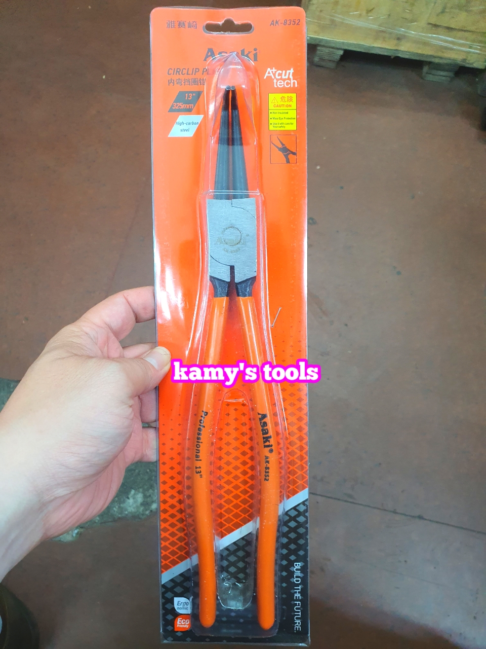 Kìm Mở Phe Asaki 13 inch 325mm Cong Thẳng Bóp Vào Bung Ra AK-8331 AK-8345 AK-8338 AK-8352