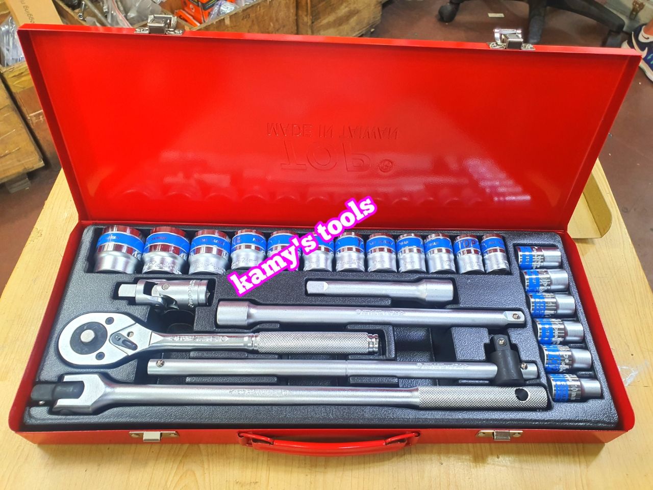 Bộ tuýp bộ khẩu 24 chi tiết Top 10-32mm KW-S424D-1 hàng chính hãng taiwan