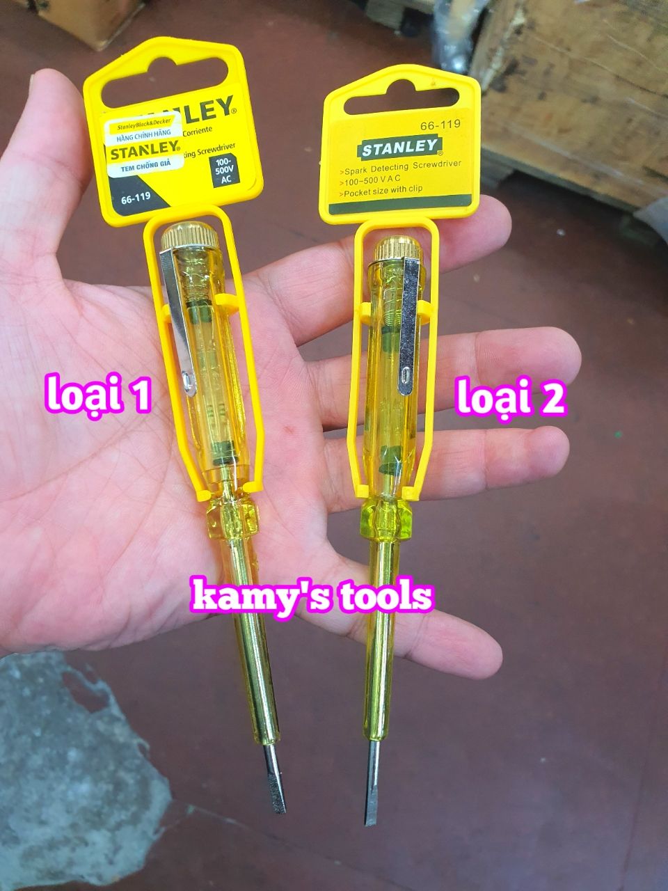 Bút Thử Điện Stanley 66-119 Loại 1 Và Loại 2, Tua Vít Thử Điện, Tô Vít Thử Điện giá bán 1 cây