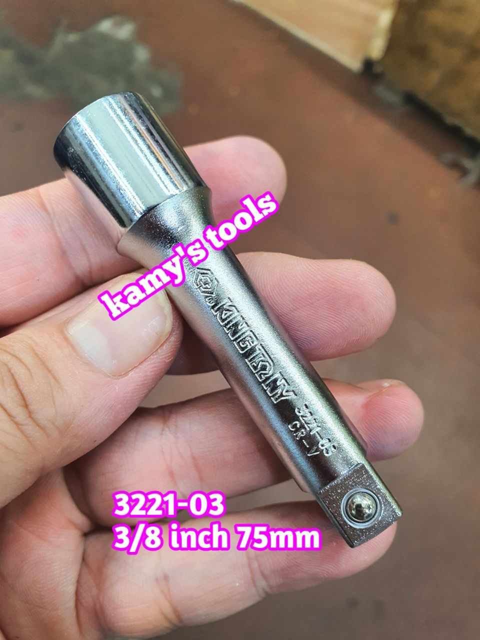 Khúc nối 3/8 inch Kingtony model 3221 dài 75mm 150mm 250mm 3221-03 3221-06 3221-10