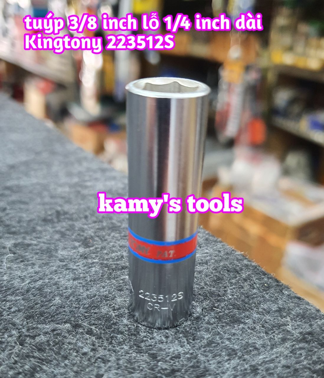 Đầu tuýp (đầu khẩu) hệ inch lỗ 1/4 khẩu 1/4”; lỗ 1/4 khẩu 3/8" Kingtony 233008S 223512S