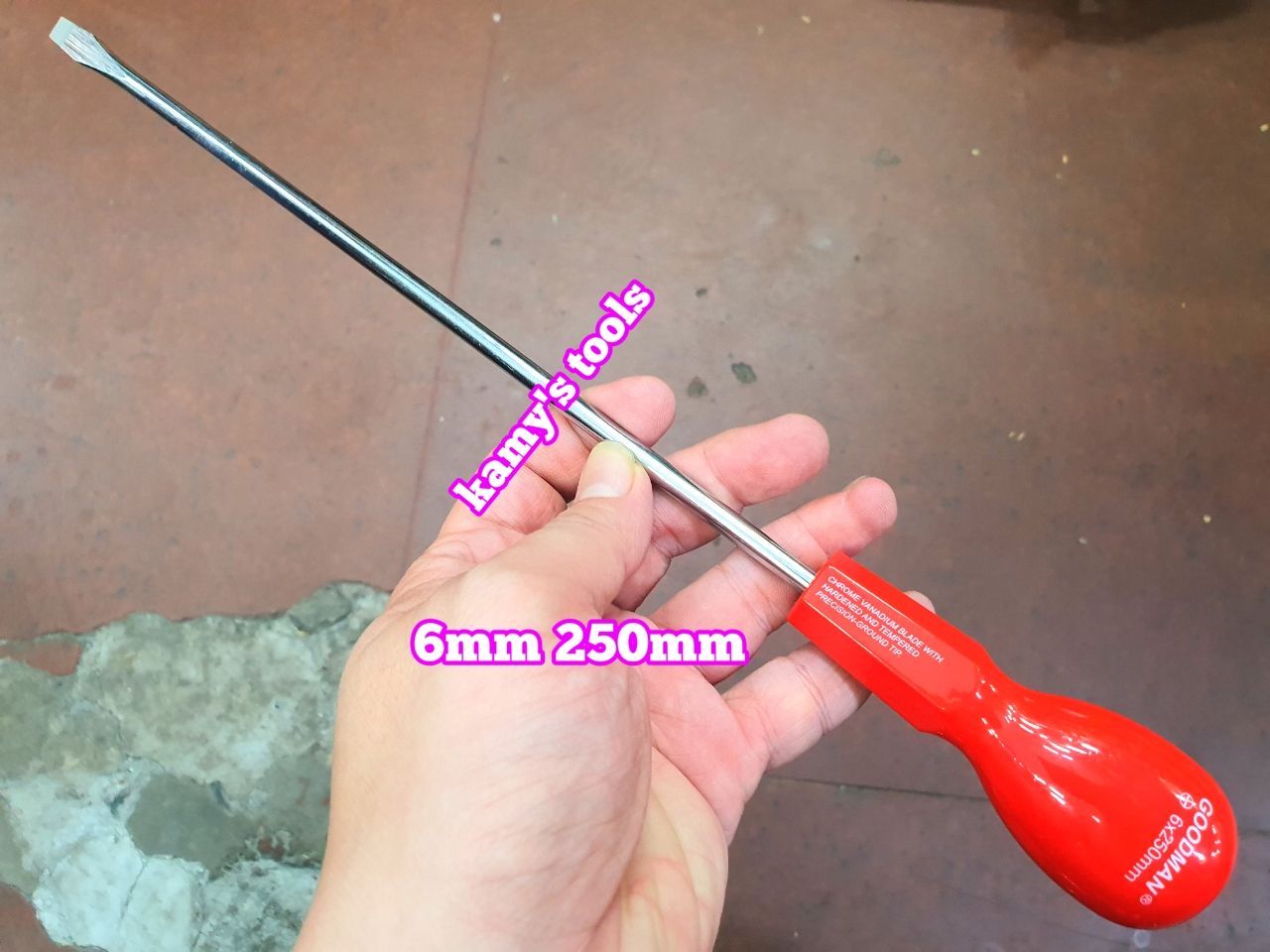 Tua vít bake dẹp Goodman 6mm Taiwan dài 38mm 100mm 150mm 200mm 250mm 300mm