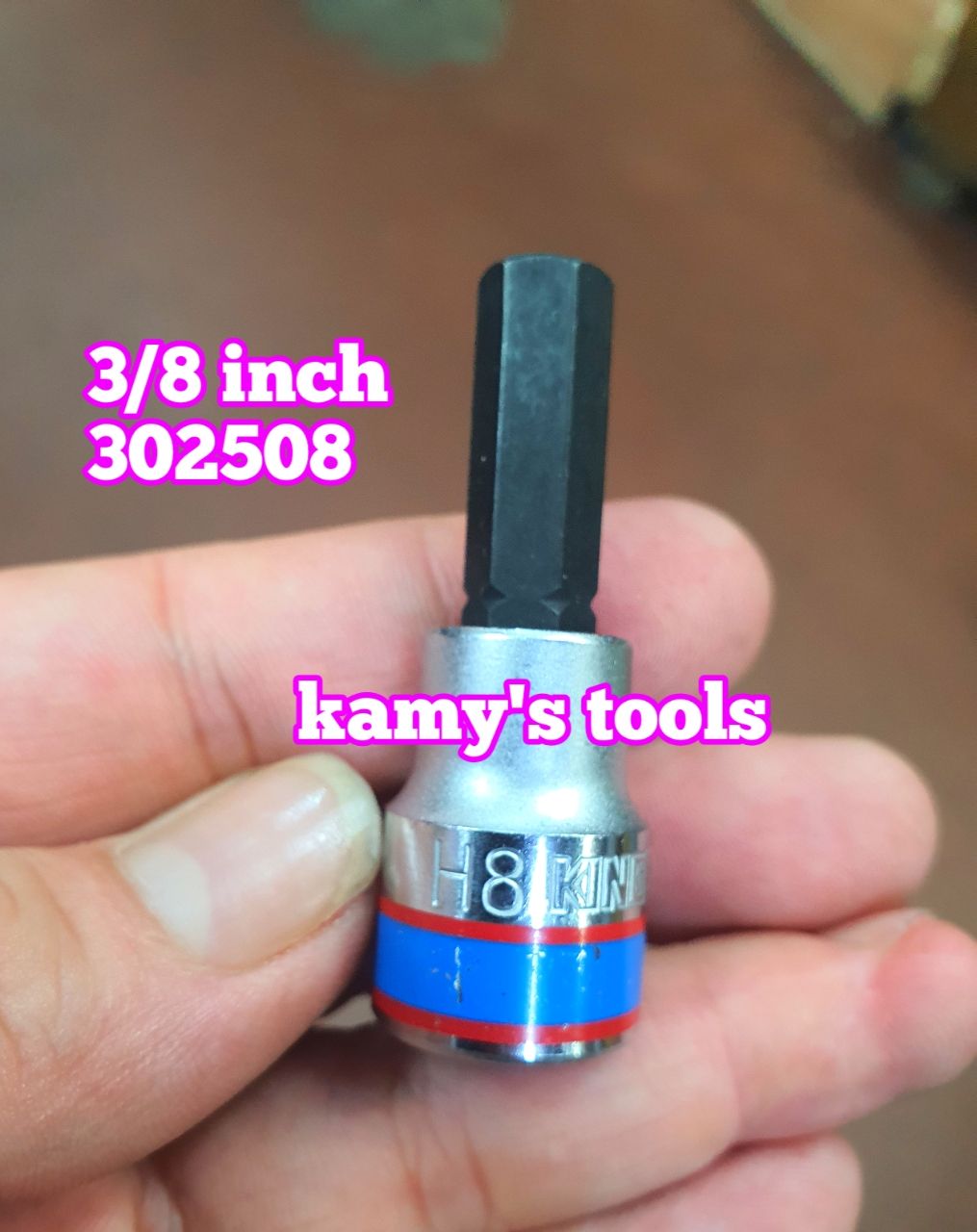 Đầu Khẩu Tuýp Lục Giác Lú Đầu 3/8 Inch Kingtony H3 H4 H5 H6 H7 H8 H10 H12 302503 302504 302505 302506 302508 302510 302512