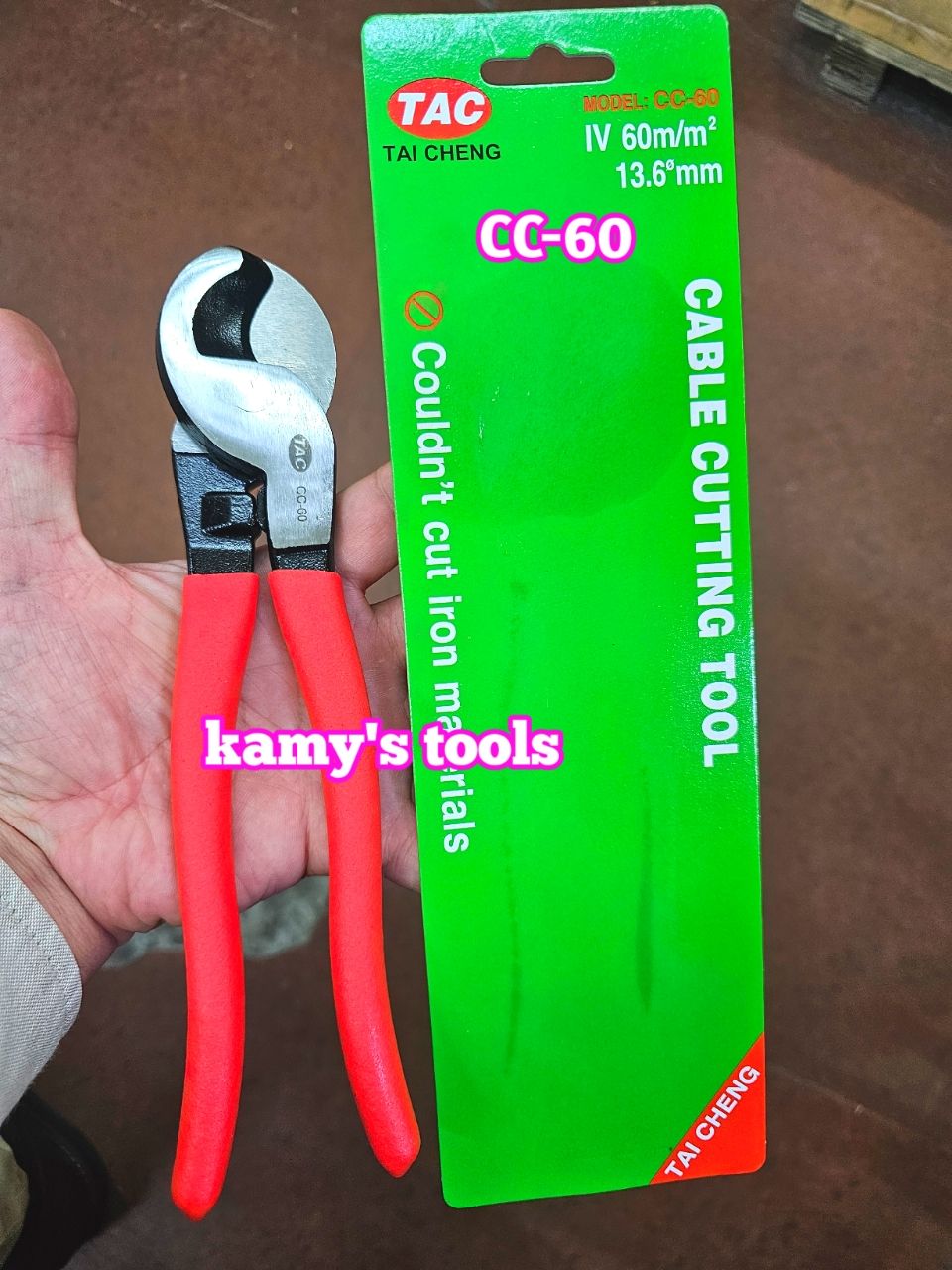 Kìm Cắt Cáp Cc-60 Tai Cheng Taiwan, Kiềm Cắt Cáp Cc-60, Kềm Cắt Cáp Cc-60 bán lẻ từng cái