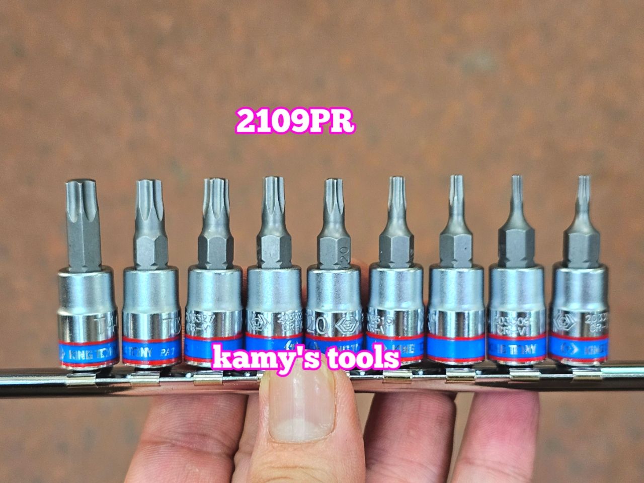 Bộ đầu tuýp lục giác sao bông 9 chi tiết Kingtony model 2109PR