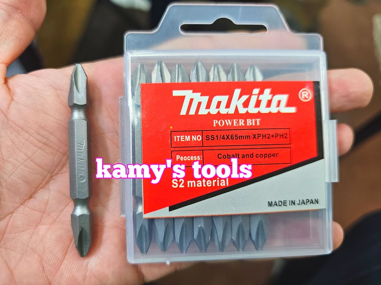 Mũi Bắn Vít 2 Đầu Bake 4 Cạnh Makita Dài 65mm PH2