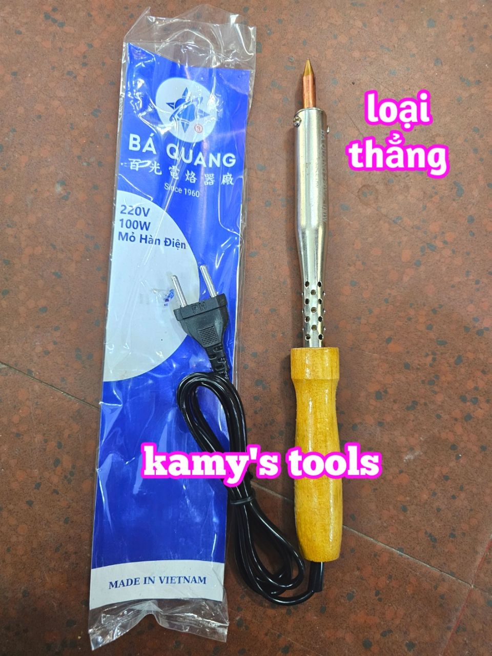 Mỏ Hàn Chì Cán Gỗ Bá Quang 100w