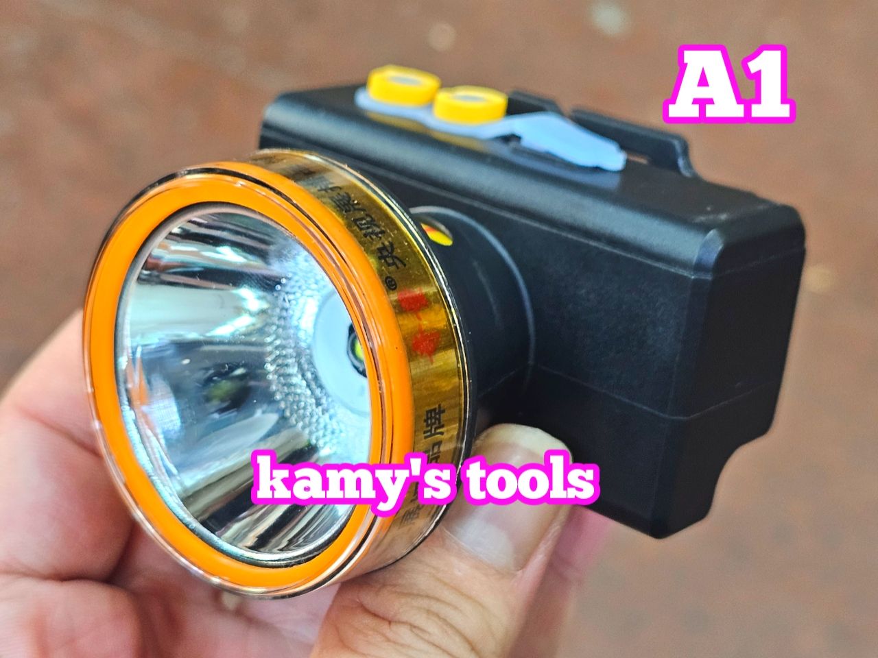A1 Đèn pin đội đầu LED siêu sáng kamytools