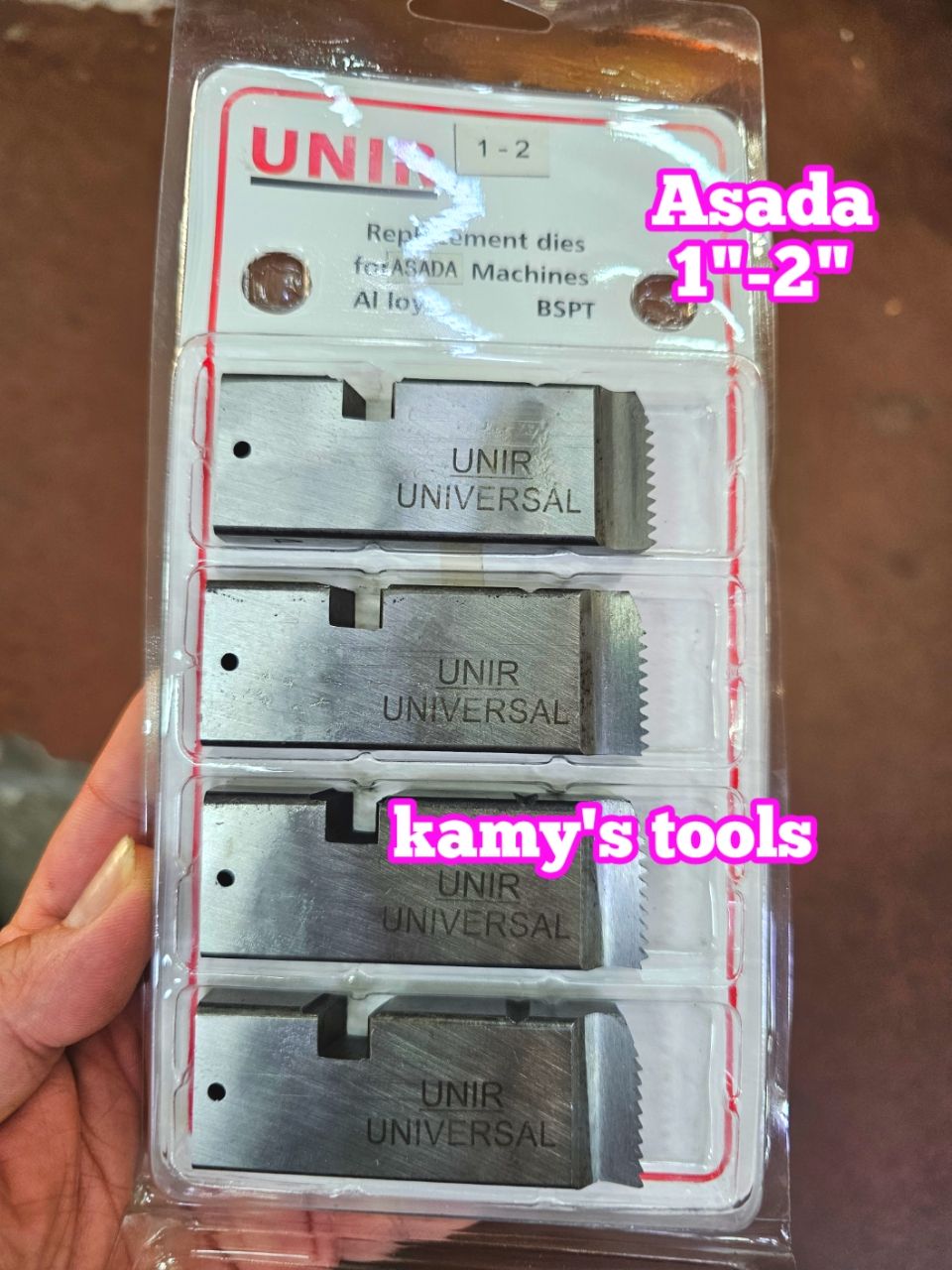 1-2 inch Dao tiện ren ống Asada Ksu Piset hiệu Unir BSPT