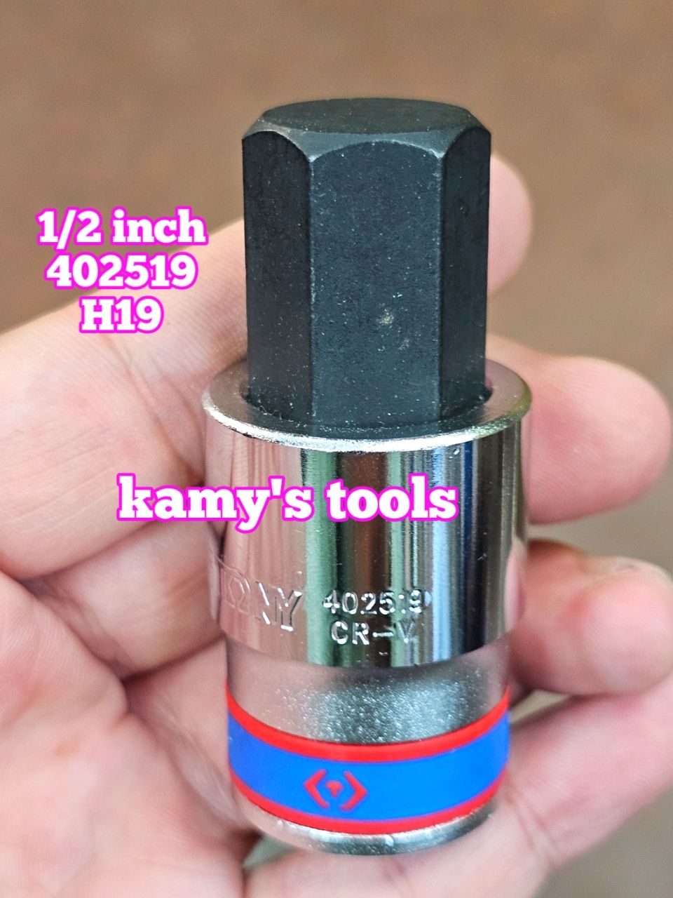 Đầu tuýp khẩu lục giác lú đầu 1/2 inch Kingtony H3 H4 H5 H6 H7 H8 H10 H12 H14 H17 H19 402503 402504 402505 402506 402507 402508 402510 402512 402514 402517 402519