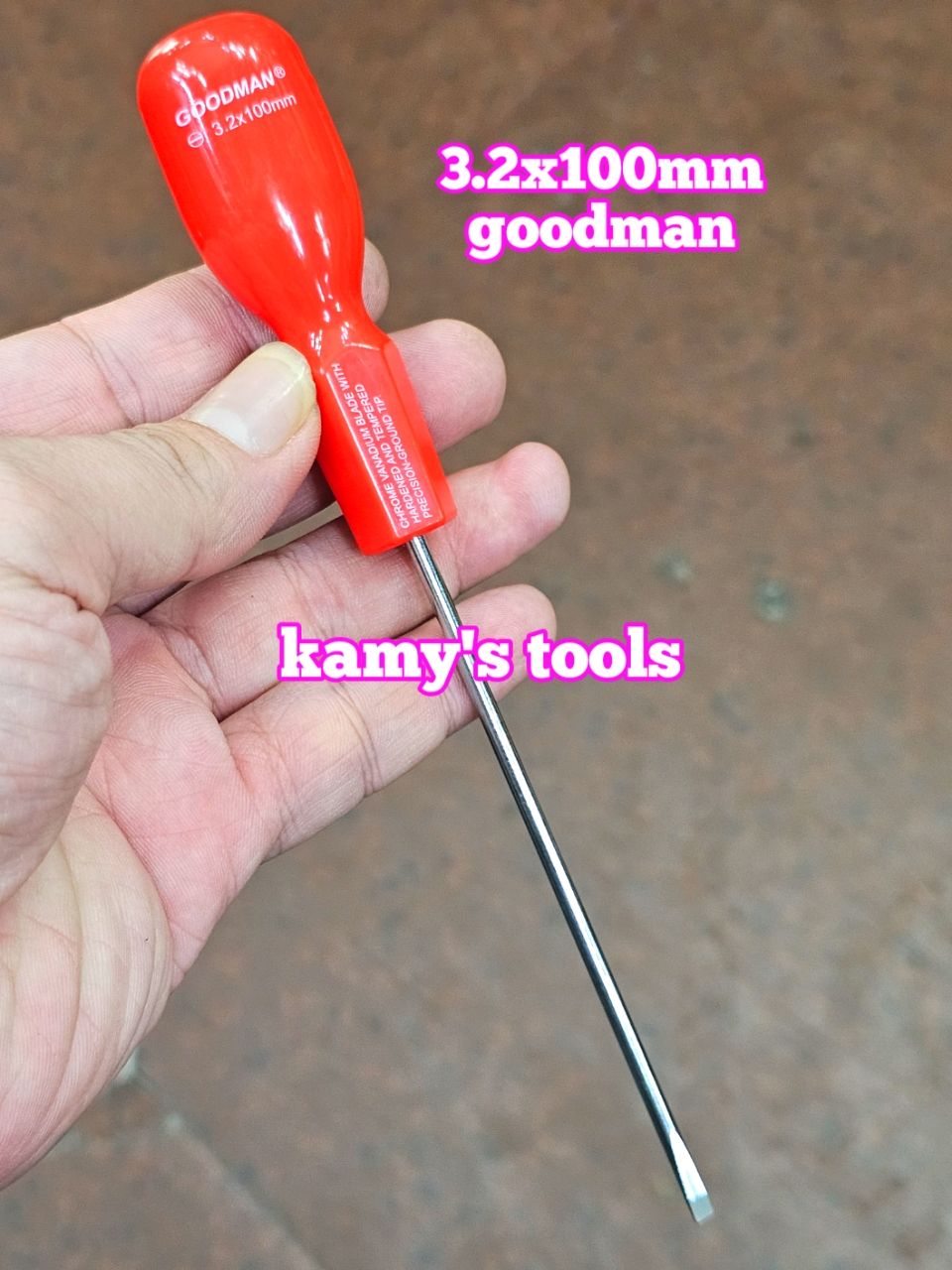 Tua Vít Goodman Bake Dẹp 3.2mm Taiwan (Tu Vít 3.2mm, Tua Vít 3.2mm, Tô Vít 3.2mm) lẻ từng cây