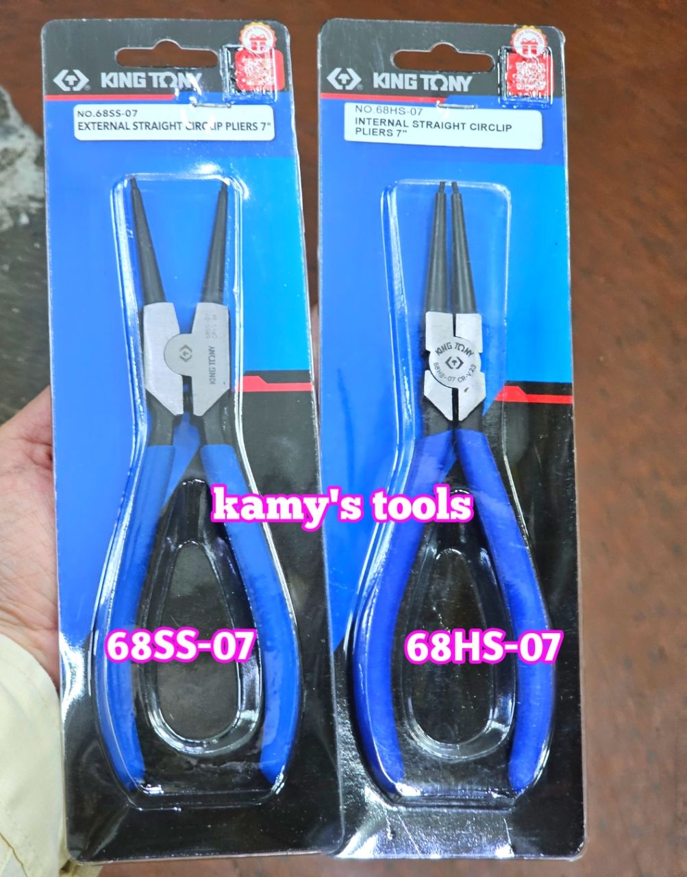 Kìm phe Kingtony 7 inch thẳng ra 68SS-07 và thẳng vô 68HS-07