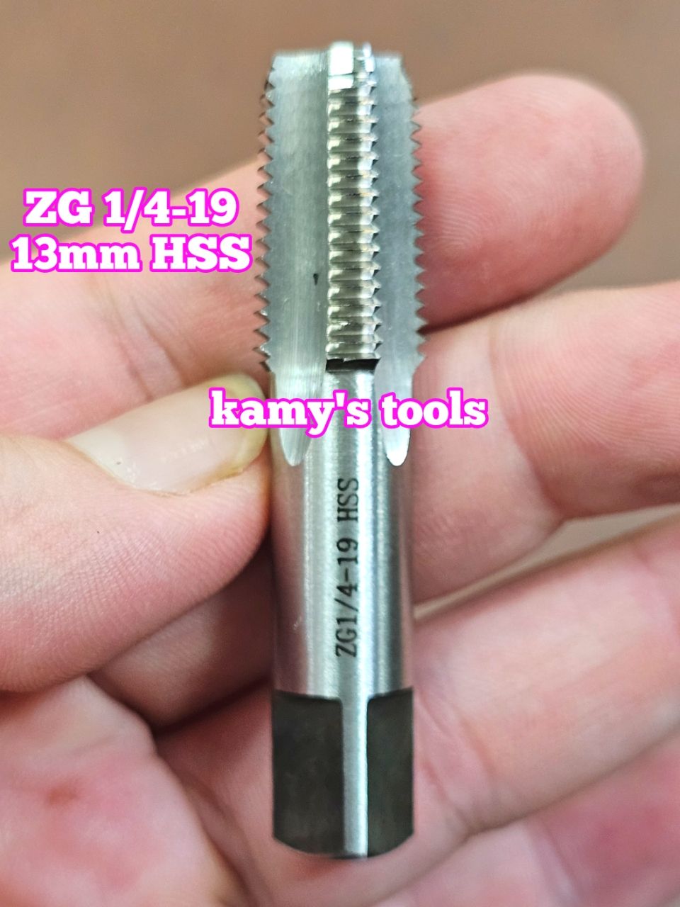 Taro ống rắc co 13mm răng côn HSS Shanghai SLT ZG1/4-19 và Z1/4-18