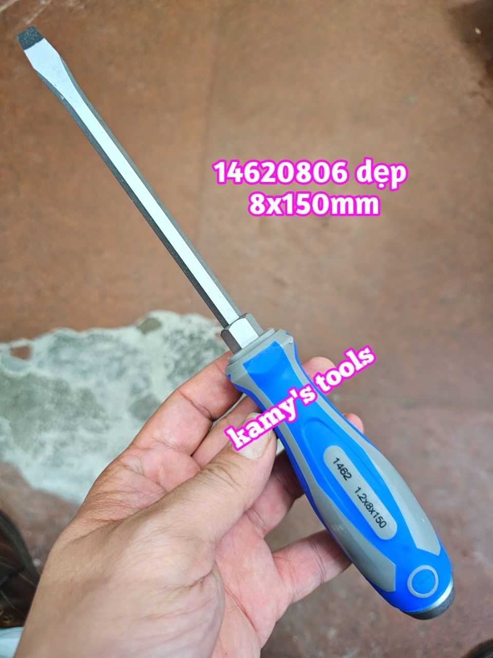 Tua vít đóng bake dẹp Kingtony 8mm dài 150mm model 14610306 và 14620806 bán lẻ từng cái