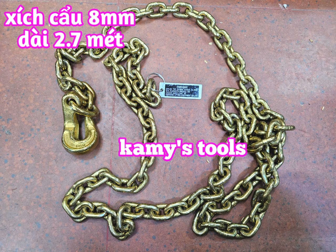 Dây Xích Cẩu Hàng 8mm Dài 2.7 Mét