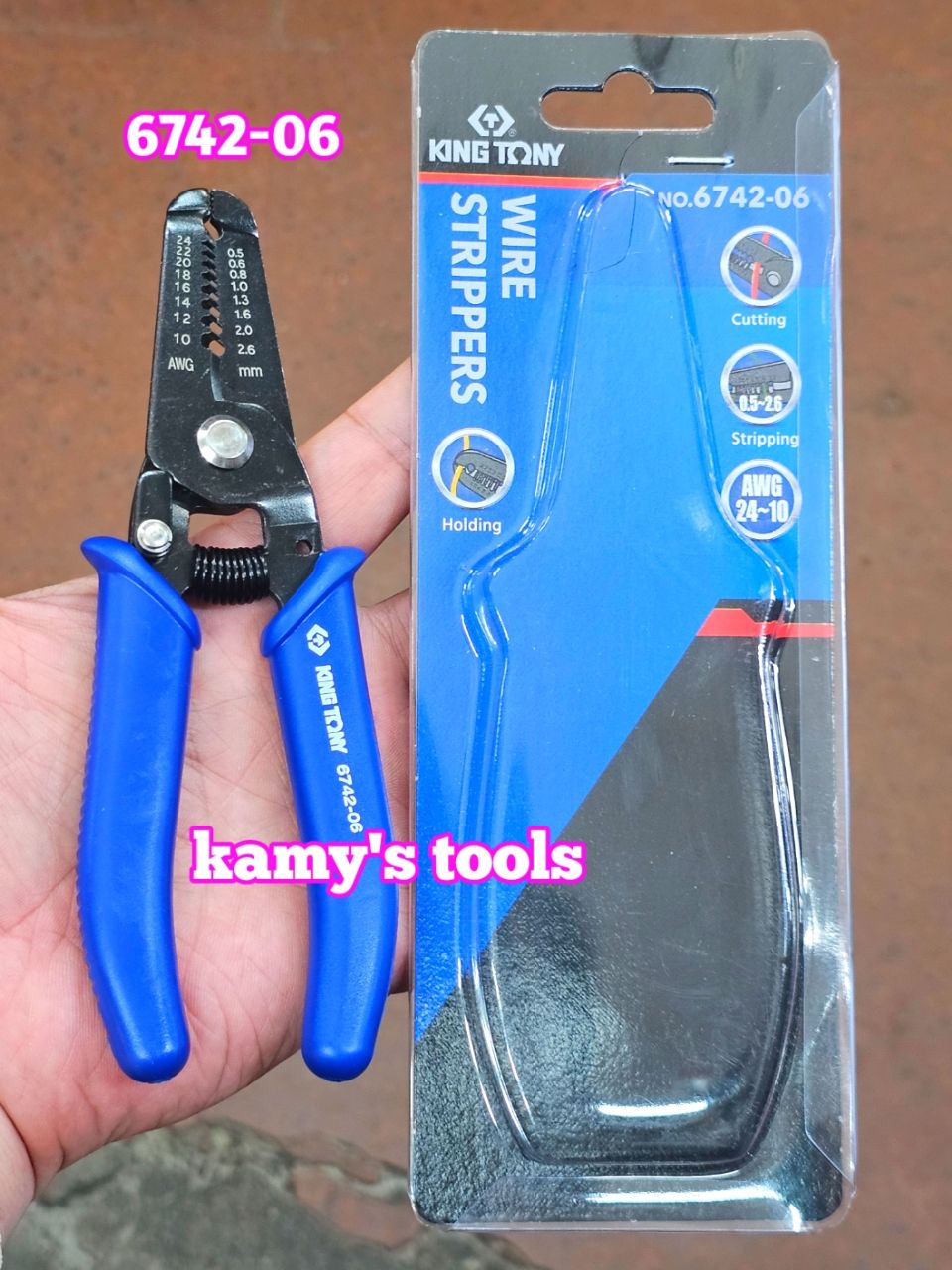 Kìm tuốt dây điện kingtony 0.5-5.5mm2 model 6741-06