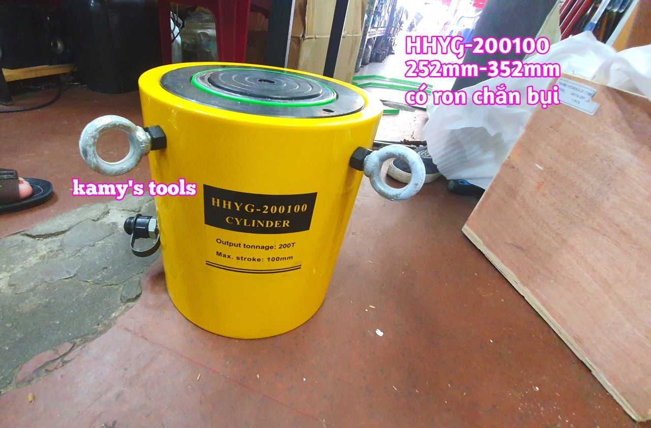 Kích thủy lực 200 tấn TLP hành trình 100mm HHYG-200100 252mm-352mm