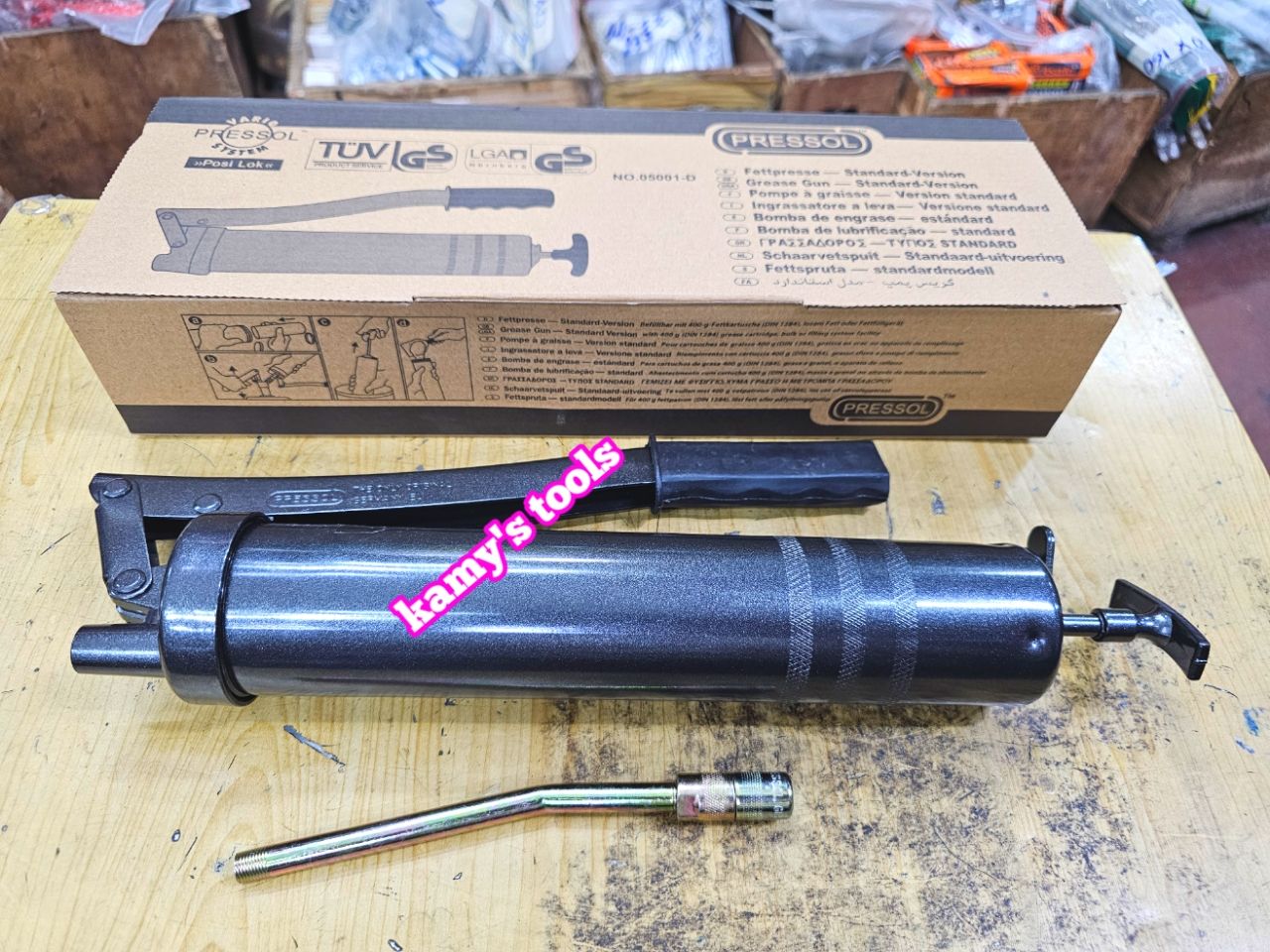 DỤNG CỤ BƠM MỠ BẰNG TAY 500CC PRESSOL (BƠM MỠ, TAY BƠM MỠ)