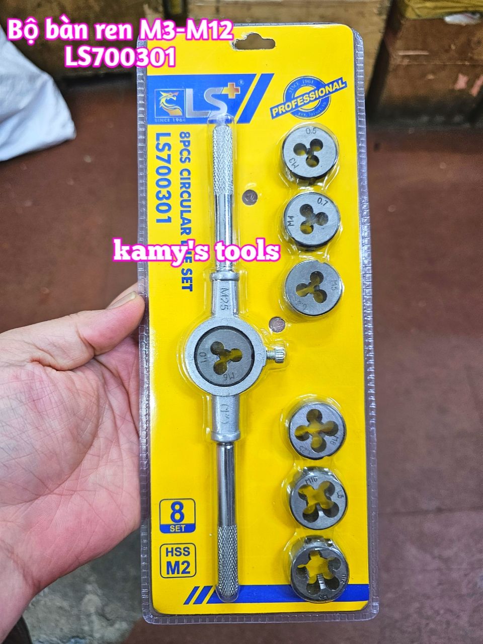 Bộ Ta Rô Và Bộ Bàn Ren Tạo Ren Trong Ngoài M3-M12 (Bộ Ta Rô, Bộ Bàn Ren)