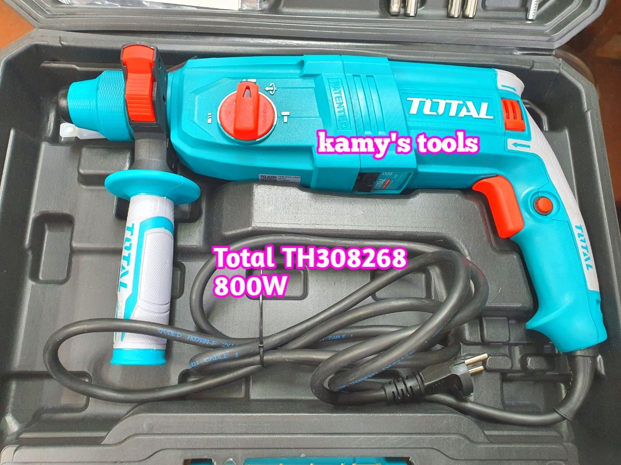 Máy khoan búa đục 3 chức năng Total TH308268